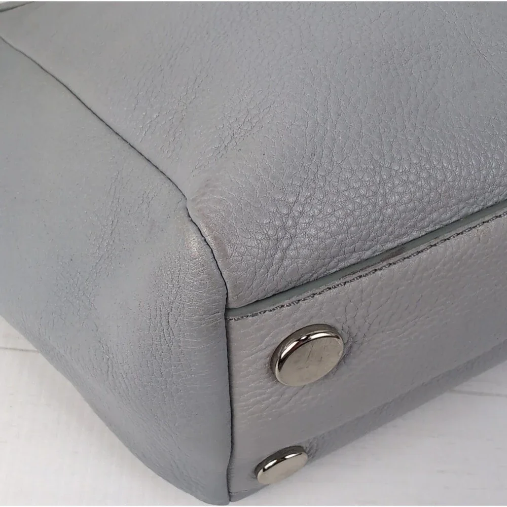 Fossil Sydney Large Leather Tote Smokey Blue Grey